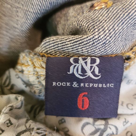 Rock & Republic Womens Kasandra Bootcut Jeans 10M Distressed Deconstructed Denim - Picture 3 of 9